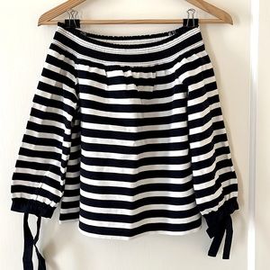 J.Crew Off the Shoulder Striped Top - XXS
